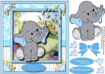 Blue Ellie Watering the Garden 