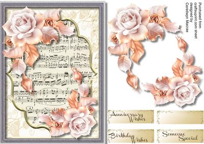 Beautiful Roses on Sheet Music 