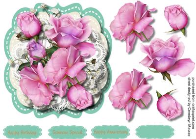 Locvely Sugar Baby Roses on Lace 