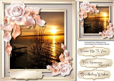 Stunning Roses and Sunset Scene 