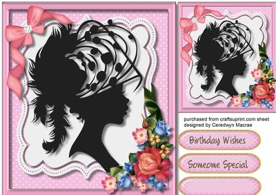 Beautiful Silhouette Lady and Rosy Posy's 
