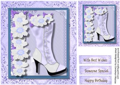 Lovely Boots and Lilac Flowers 