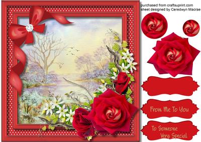 Beautiful Romantic Scene with Red Roses 