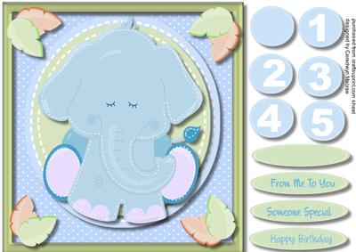 Lovely Blue Ellie Birthday Card 