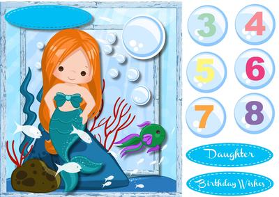 Little Mermaid with Ginger Hair, 4