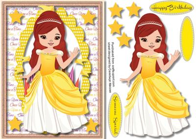 Pretty Princess in Her Yellow Dress 