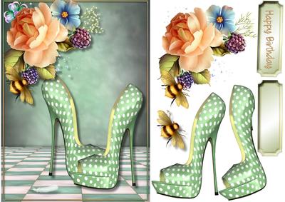 Lovely Polka Dot Shoes and Roses 