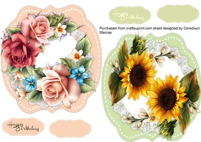 2 Lovely Flower Toppers 