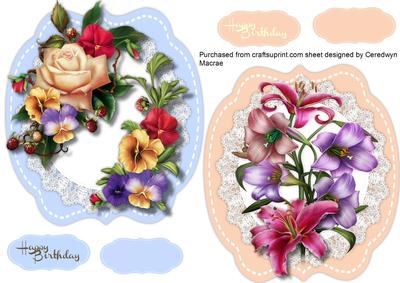 Lovely Flowers Toppers 2