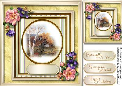 Lovely Farm House and Summer Roses 