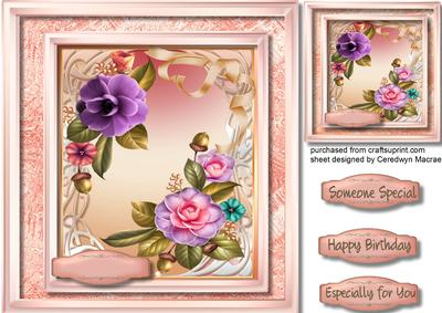Beautiful Camellias in a Peach Frame .