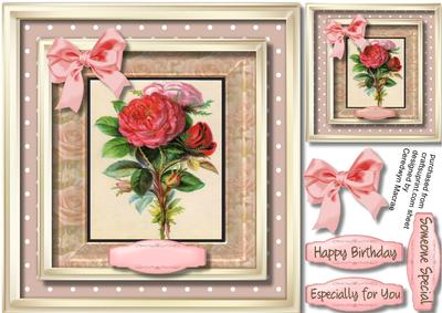 Stunning Rose in a Gold Frame 