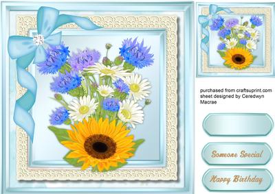 Beautiful Cornflowers , Daisy's and Sunflower