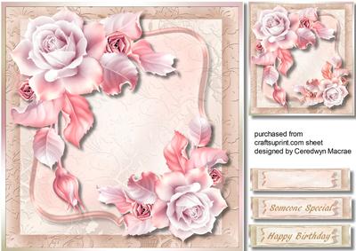 Beautiful Pink Roses in a Bracket Frame