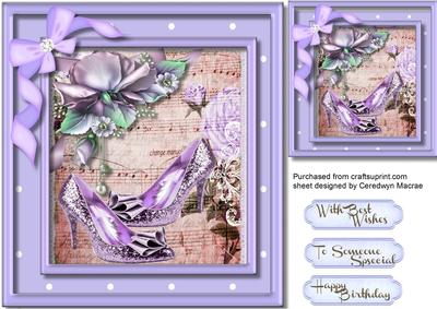 Lilac Glitter Shoes on Sheet Music 