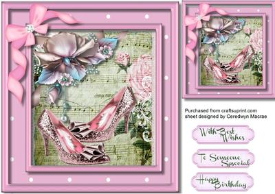Lovely Pink Glitter Shoes on Sheet Music