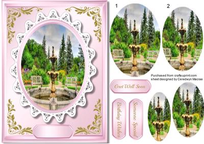 Beautiful Fountain in the Garden, Pyramid 