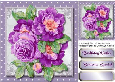 Beautiful Vintage Lilac Roses 