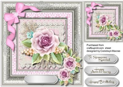 Beautiful Tiffeny's Rose in a Silver Frame 