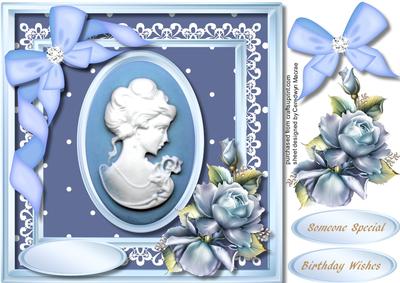 Stunning Cameo with Porceline Roses