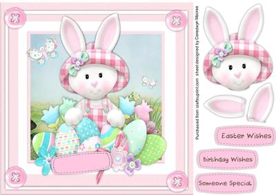 Lovely Bunny Eggs Girl