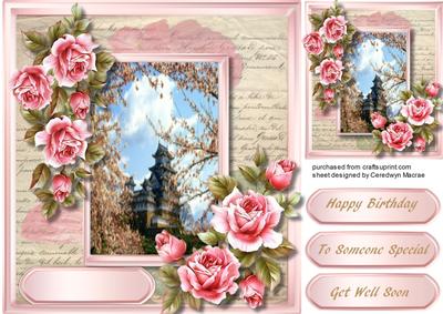 Lovely Japanese Scene and Roses