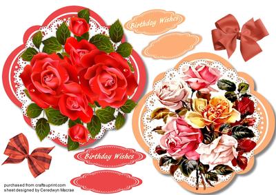Lovely Quadrefoil Toppers and Roses
