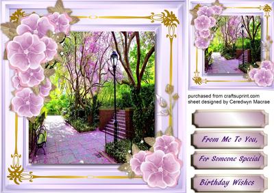 Lovely Lilac Flowers with Scene 