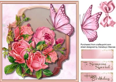 Beautiful Salmon Roses in a Gold Plaque 
