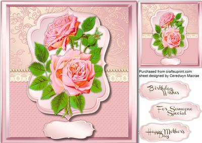 Beautiful Rose on a Bracket Frame 