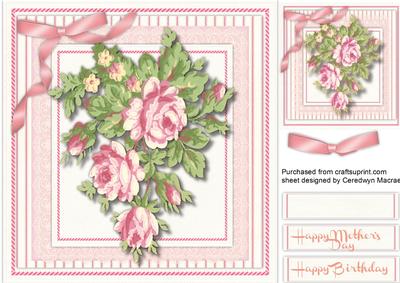 Beautiful Roses in a Rope Frame