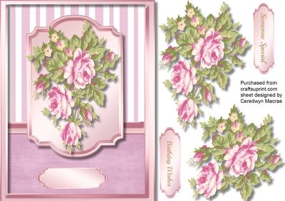 Beautiful Roses in a Rose Gold Frame 