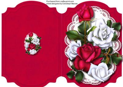 Print, Cut, and Fold, Stunning Roses