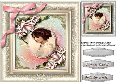 Beautiful Vintage Lady in a Silver Frame 