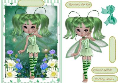 Lovely Fairy in the Daisy Garden 