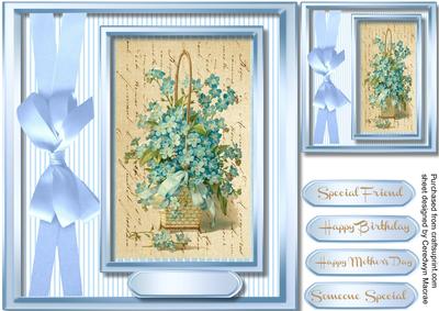 Lovely Basket of Forget-me- Not's