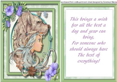 Beautiful Wolf Girl with Verse .
