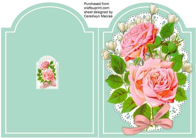 Print, Cut and Fold , Lovely Pink Roses