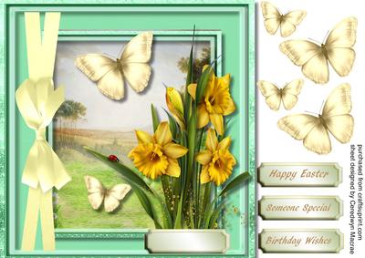 Lovely Daffodils and Golden Butterfyl's
