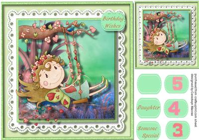 Cute Pixi Swinging on a Branch