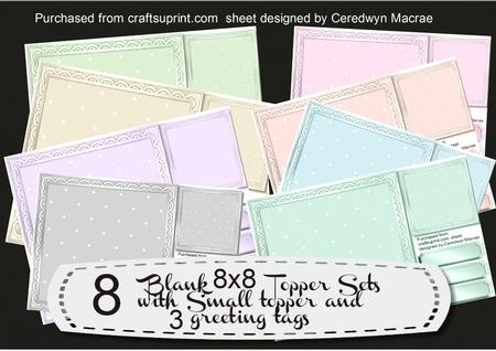 Bumper Kit, 8x8 Blank Toppers Set 