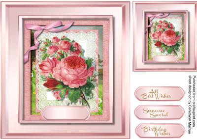 Beautiful Roses on Lace
