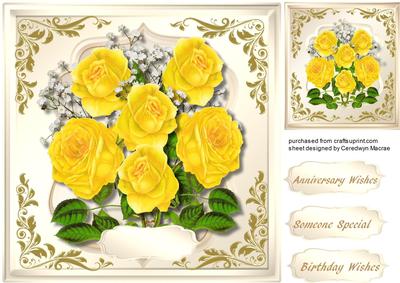 Stunning Yellow Roses and Baby's Breath