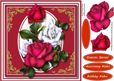 Lovely Red and White Roses 4