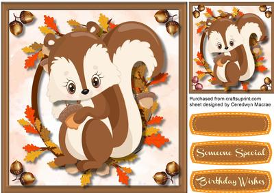 Lovely Woodland Critter Squirrel