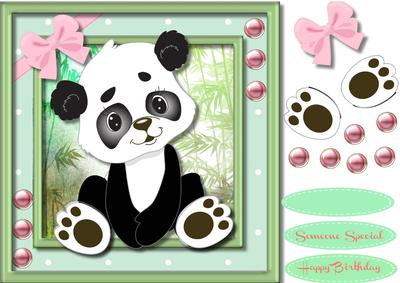 Adorable Pand in the Bamboo