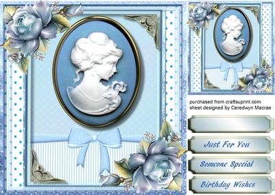 Lovely Cameo with Porceline Rose 