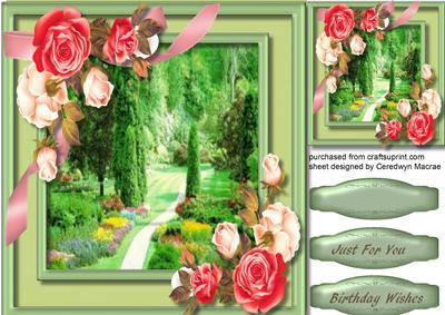 Japanese Garden with Roses