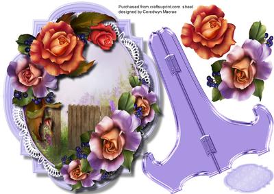 Lovely Plate and Stand , September Roses 