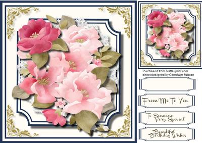 Beautiful Arrangement on a Cutaway Mat 